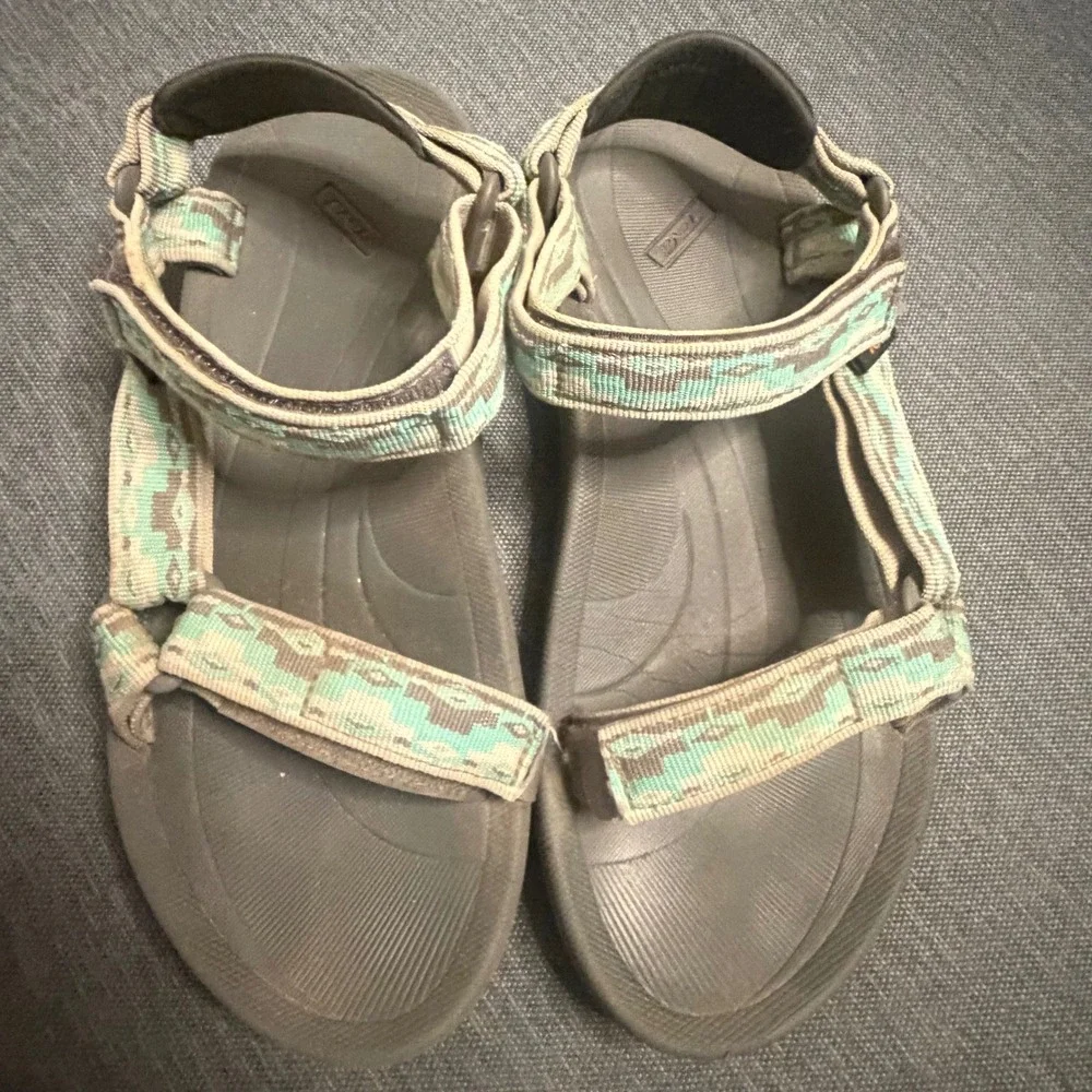 Teva Hurricane XLT2 Sandals Womens 8‎ Grey Aqua Geometric Sport Hiking 1017424